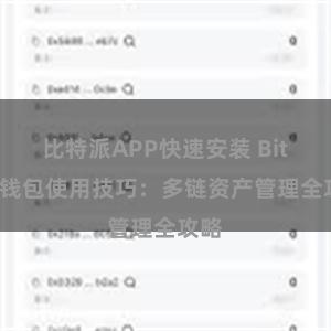 比特派APP快速安装 Bitpie钱包使用技巧：多链资产管理全攻略