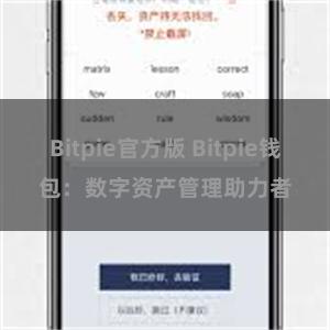 Bitpie官方版 Bitpie钱包：数字资产管理助力者