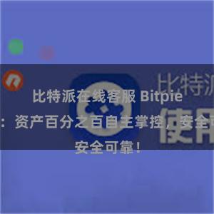 比特派在线客服 Bitpie钱包：资产百分之百自主掌控，安全可靠！